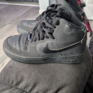Nike Kids Black High-Top Sneakers